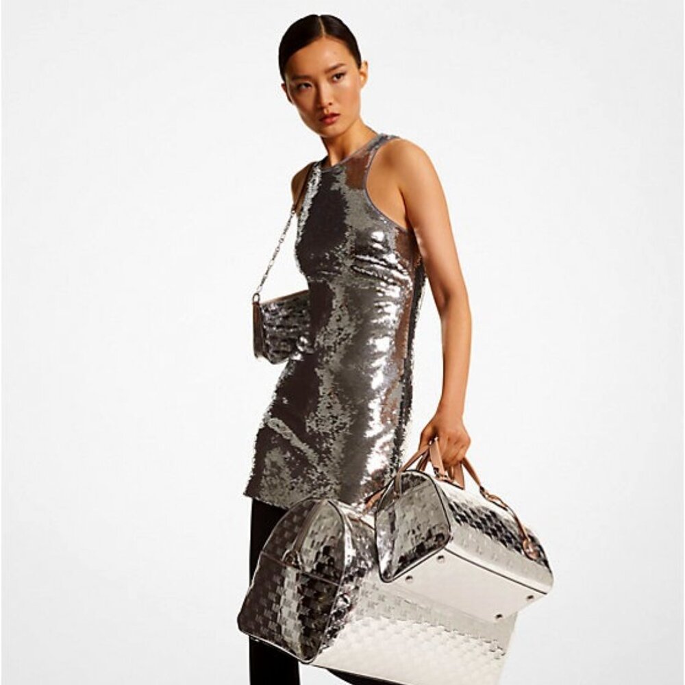 Holiday Glam! Michael Kors Sequined Jersey Tank Dress